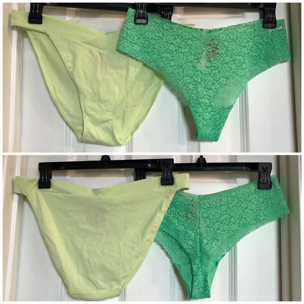 PINK Victoria’s Secret - NWT - L Sz XL 2-Pack Panties-Lace Thong & String Bikini - Picture 7 of 15